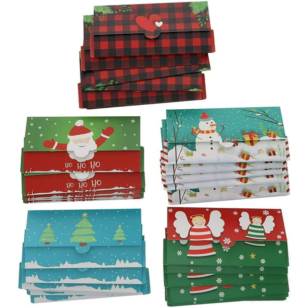 Details about   6 Cute Assorted Traditional Christmas Money Envelopes Gift Card Voucher Wallet